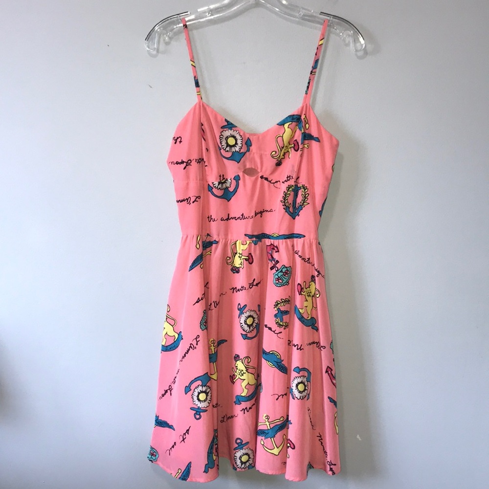Nanette Lepore Pink Graphic Mini Dress